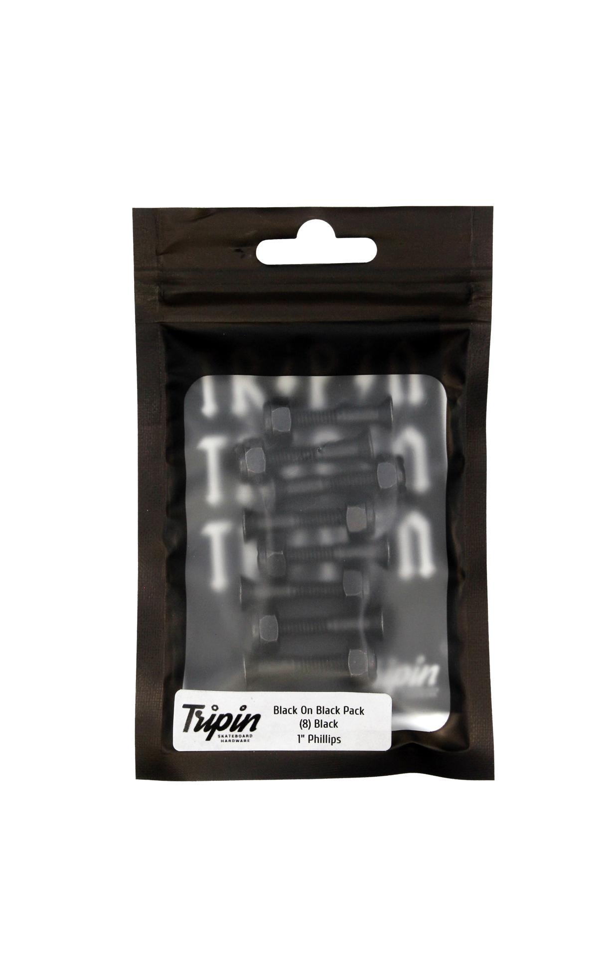 Tripin / Black on Black Phillips Skateboard Hardware Pack