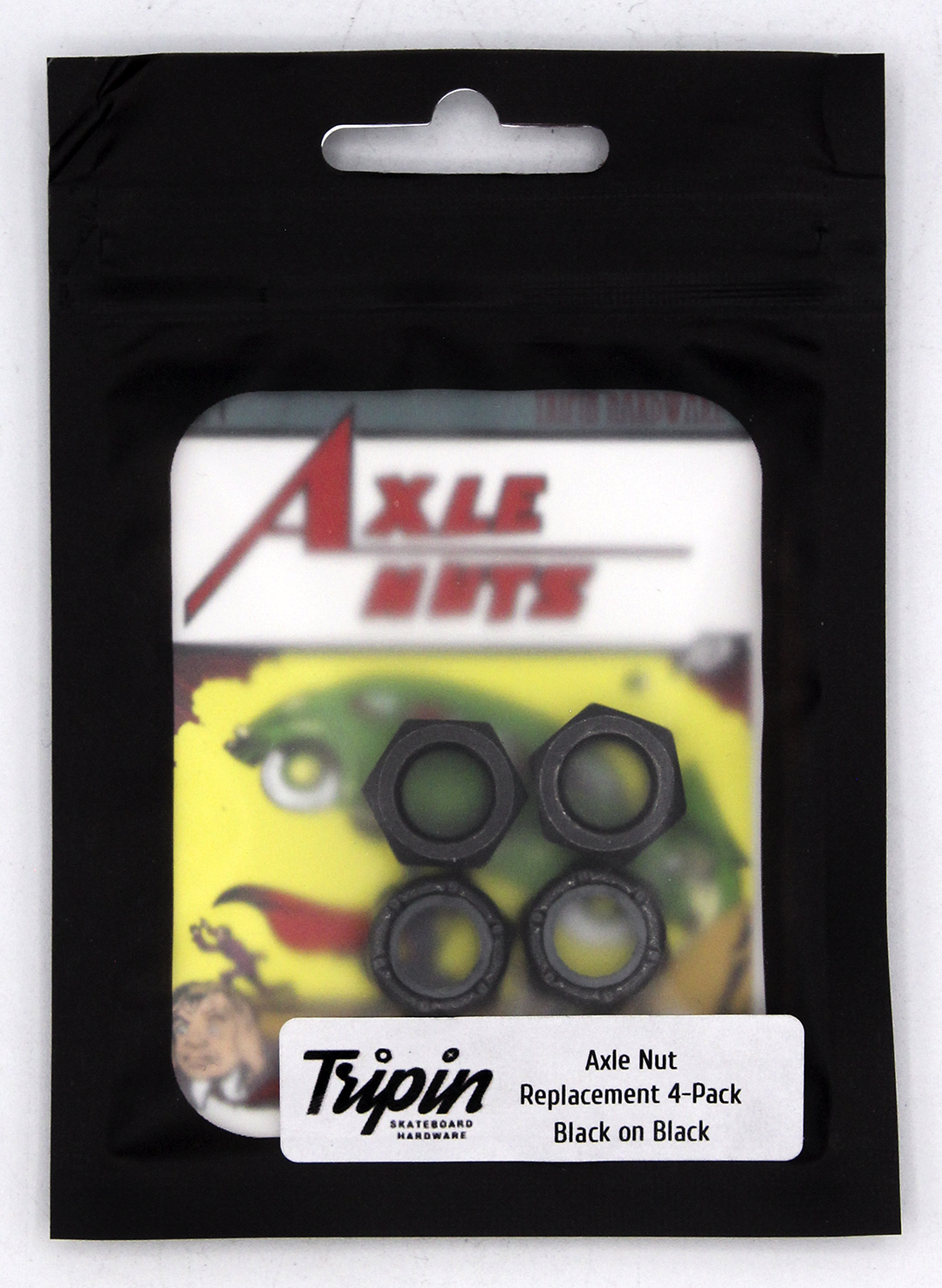 Tripin Hardware / Black Skateboard Axle Nuts Pack